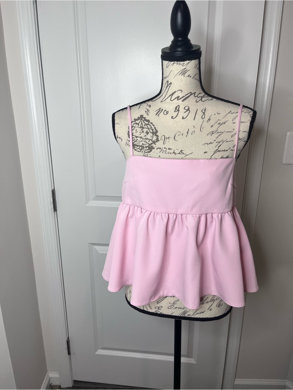 Women's Pink Peplum Cami Top